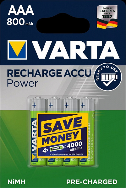 Baterie Varta Accu AAA 800mAh 1 ks