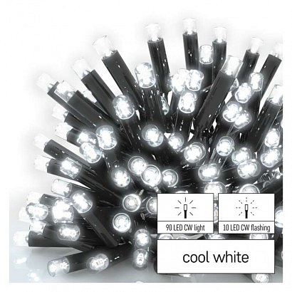 EMOS Profi LED spojovací řetěz problikávající, 10 m, venkovní i vnitřní, studená bílá