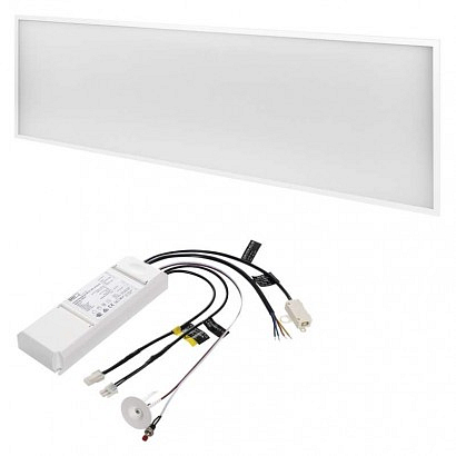 EMOS LED panel PROFI 30×120, obdélníkový vestavný bílý, 40W neutrální bíla, Emergency