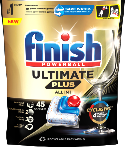 Kapsle do myčky nádobí Finish Powerball Ultimate Plus 45 ks